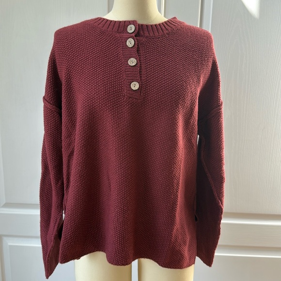 Dark red button up sweater size S - Picture 1 of 4